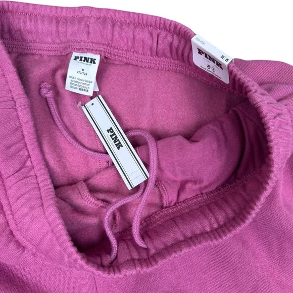 NWT PINK Victoria's Secret Ivy Fleece Campus High Rise Relaxed Sweatpants M XL - Picture 9 of 10